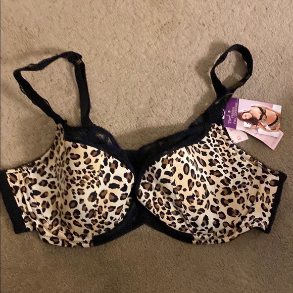 ***NWT***‎ CACIQUE LEOPARD LIGHTLY LINED BALCONETTE BRA SIZE 40C - Picture 1 of 14